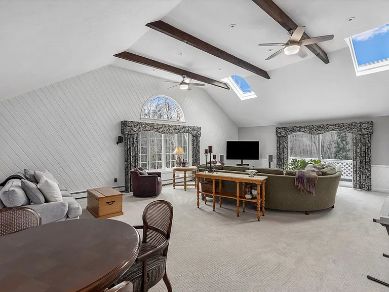 Great room game table with ample board games to choose from.