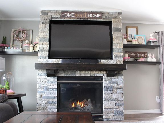 gas stone fireplace