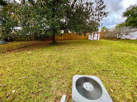 large backyard. _ fenced in