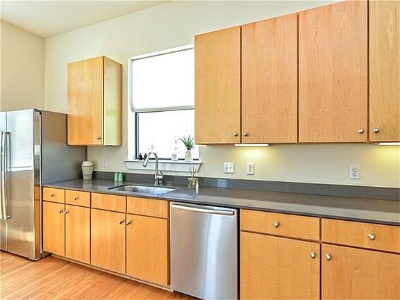 Kitchen space full of natural light