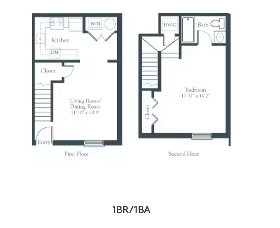 Floor plan 1 Bed 1 Bath