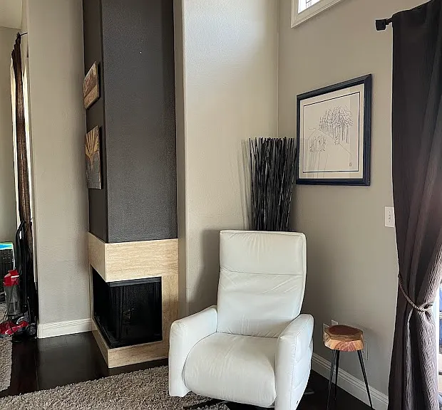 Relax in the electric leather recliner.
