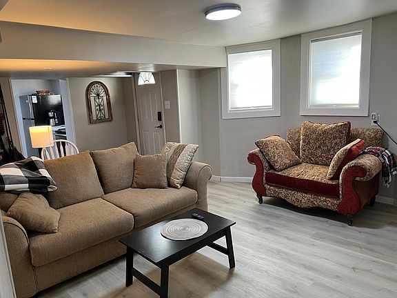 Living area, with sofa bed.