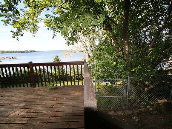 Fenced area off the deck