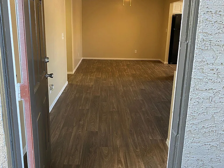 downstairs 2 bedroom - view from front door