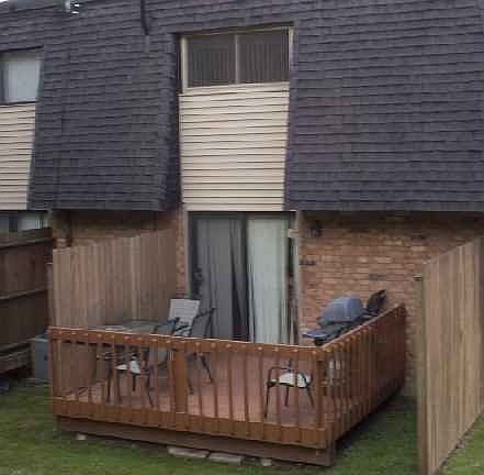 Private deck in the back. Great for grilling or just relaxing