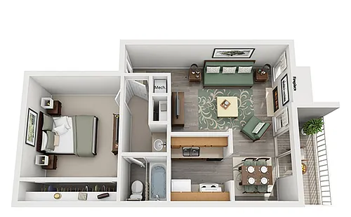 Floor plan 1X1