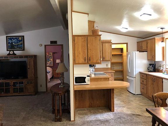 view of kitchen & living room