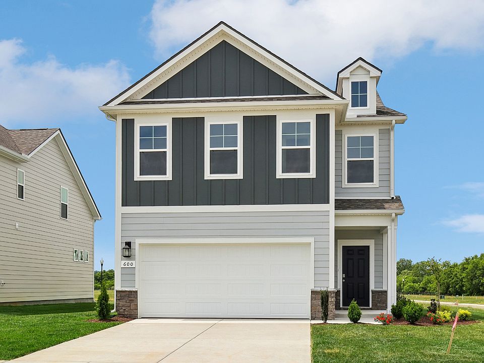 Exterior of Juniper plan home built at Bearwood in Mt. Pleasant, TN