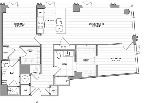 Floor plan 2-Bed-2-Bath-BC7