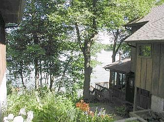 View of lake from street