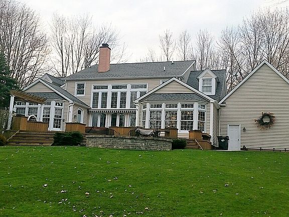 Back deck, fire-pit, windows