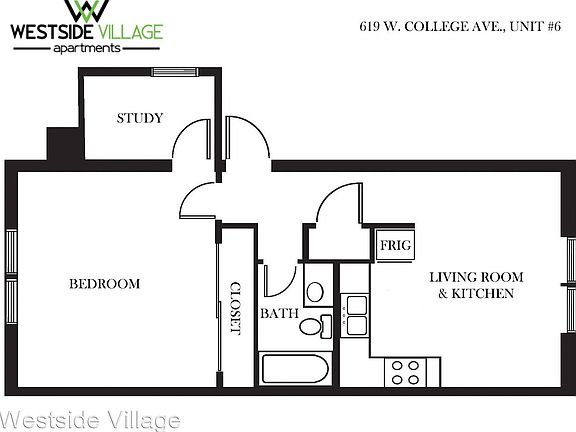 2nd image of 619 W College Ave #6