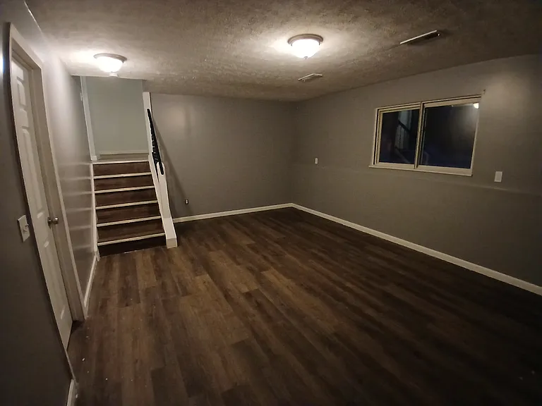 Lower level new paint and baseboards