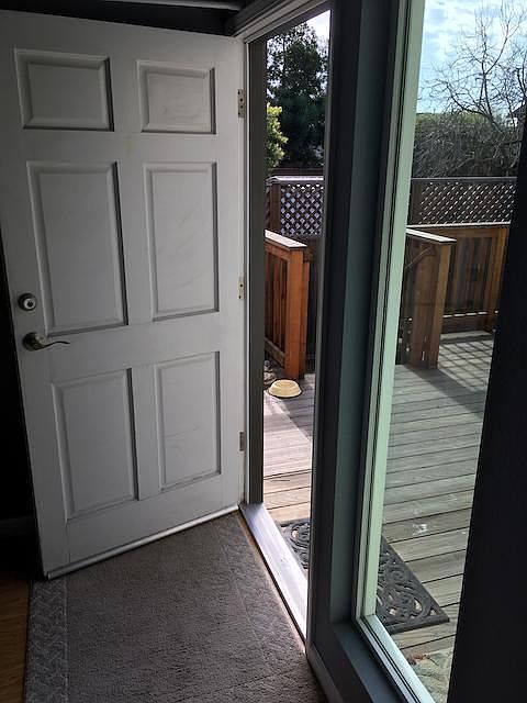 Front door entrance from deck