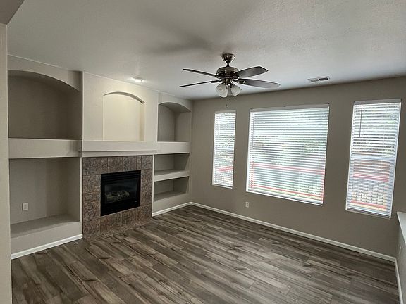Family room with gas fireplace