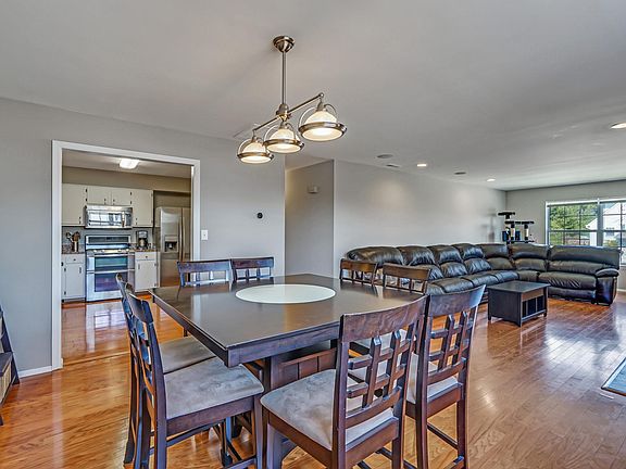 View of kitchen entrance from dining room