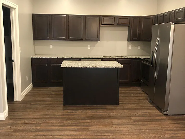 Kitchen with granite countertops
