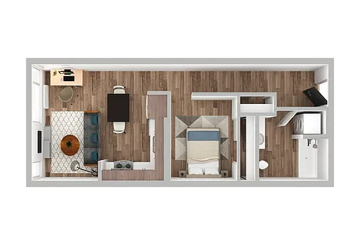 Floor plan 1K