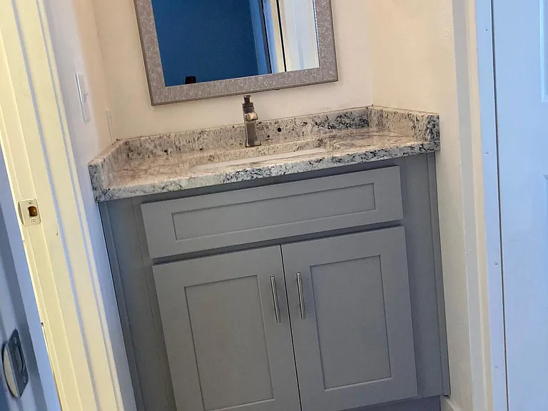 Bathroom vanity.