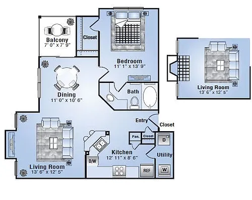 Floor plan 1x1CR1T3