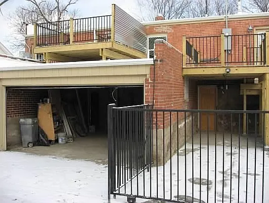 Garage and deck from alley