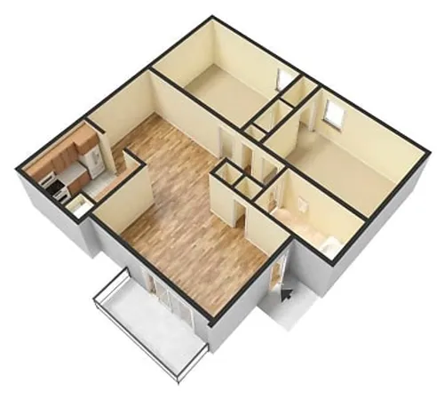 Floor plan The Valencia 2x2