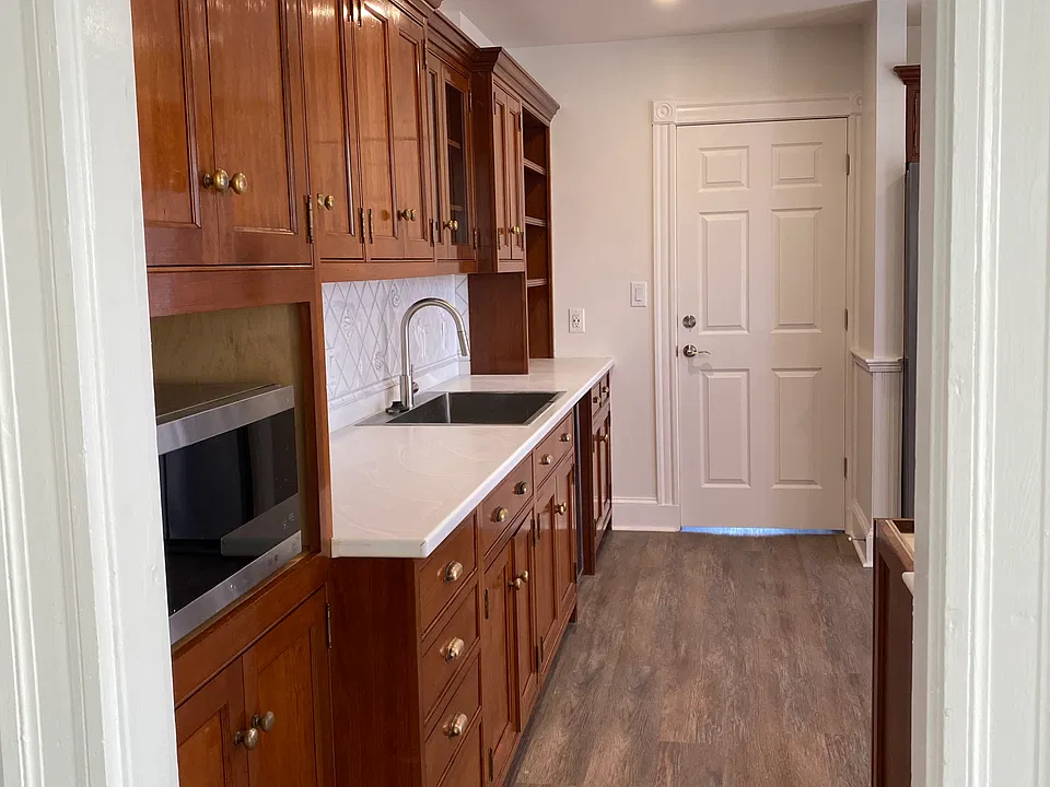 From the dining room into the kitchen