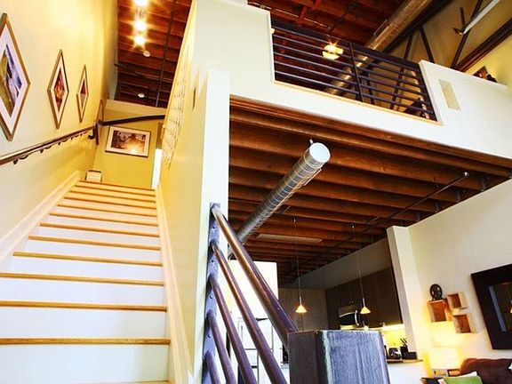 Stairs to loft and master bedroom