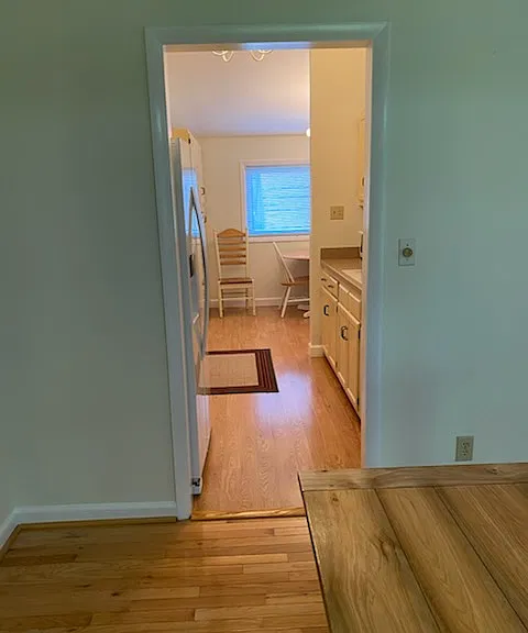 Entry to kitchen from dining area