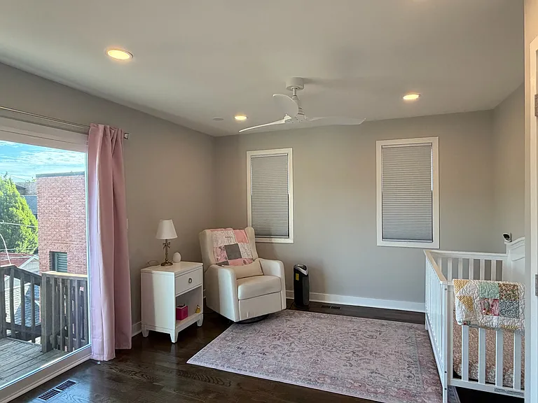 Upstairs bedroom with balcony
