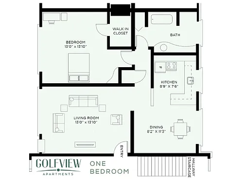 Floor plan One Bedroom