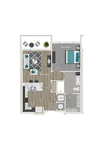 Floor plan 1A-ADA