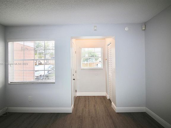 Foyer with coat closet for additional storage.