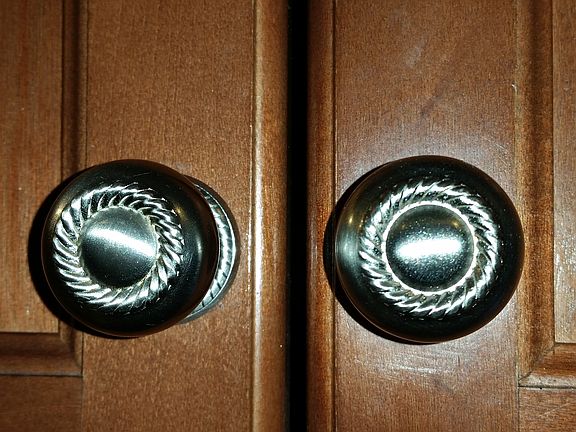 Beautiful brushed nickle loo