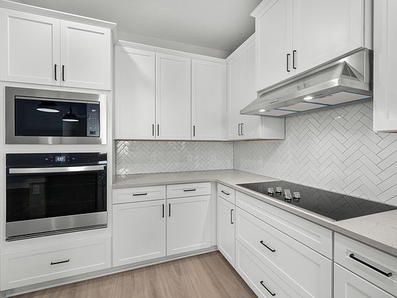 Stainless steel appliances are included