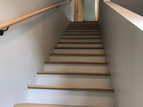 Real hardwood stair treads