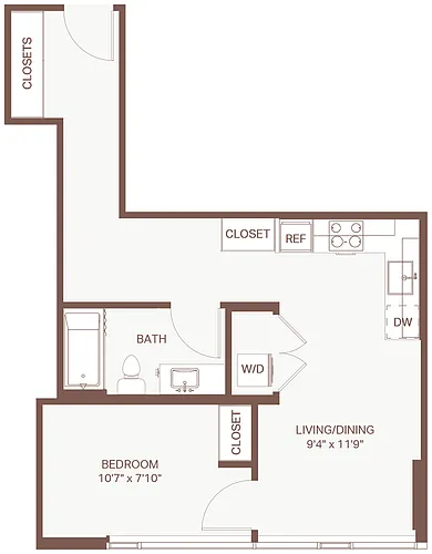 Floor plan 1x1 C14 Olympic