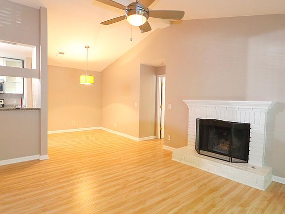 Living area looking into kitchen