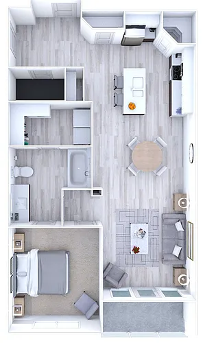 Floor plan The Cliff - 1x1