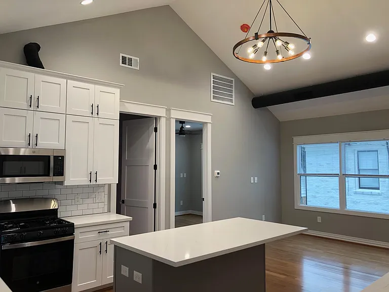View of the open area kitchen/living room