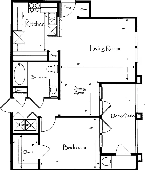 1 bed, 800 sqft, $1,900 — Photo 2