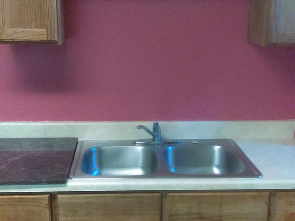 sink and cabinets