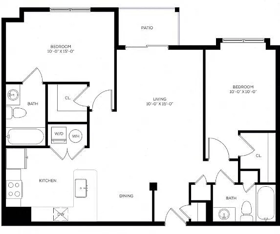 Floor plan Gambrill (2 Bed)
