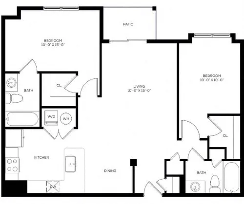 Floor plan Gambrill (2 Bed)