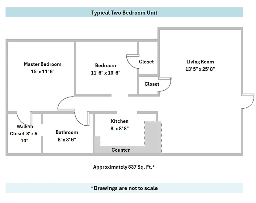 Floor plan Two Bedroom