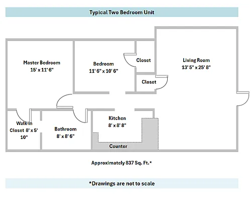 Floor plan Two Bedroom
