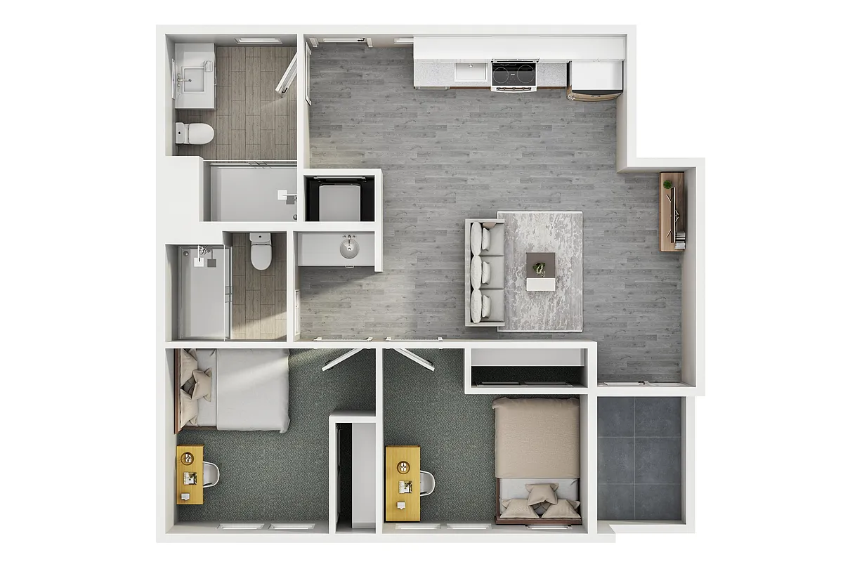 Floor plan 2 x 2 Terrace