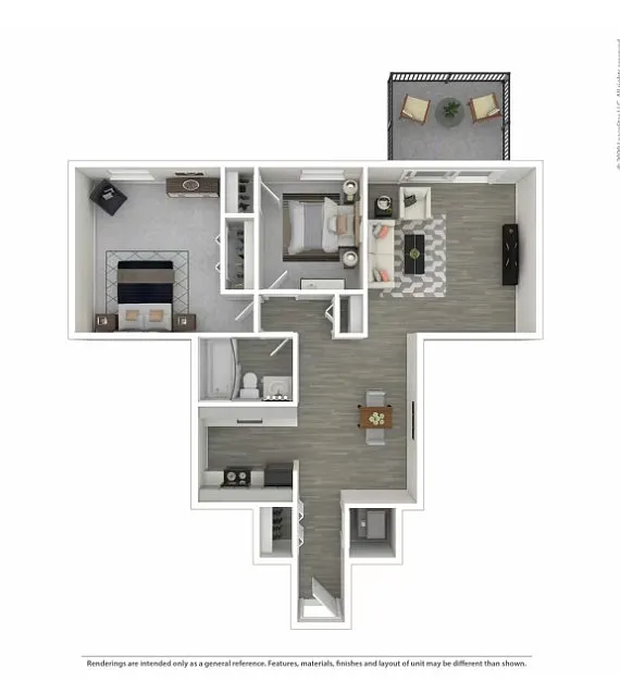 Floor plan 2b1b Tax Credit Platinum