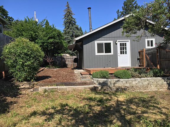 Back Deck and Garden with fruit trees and roses